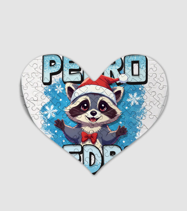 Pedro pedro retro xmas model alb pe tricou