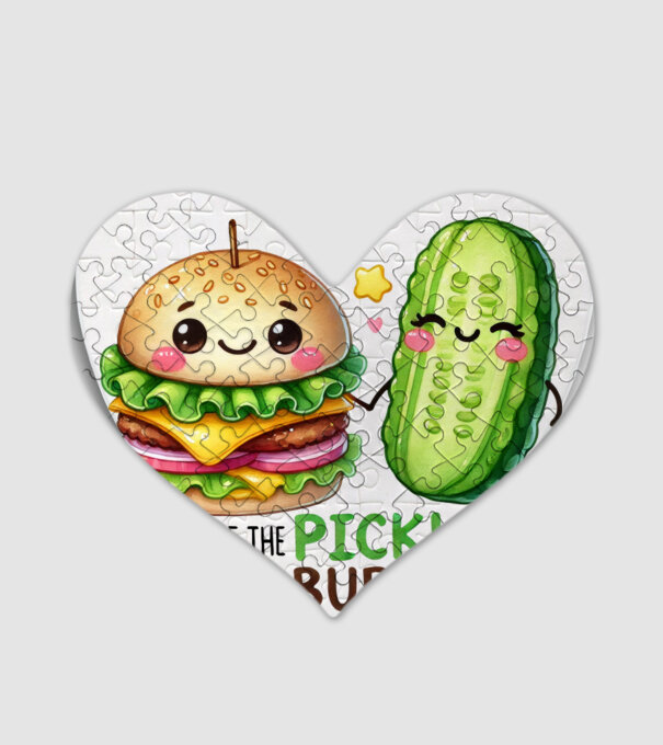 Pickle to my Burger model alb pe tricou