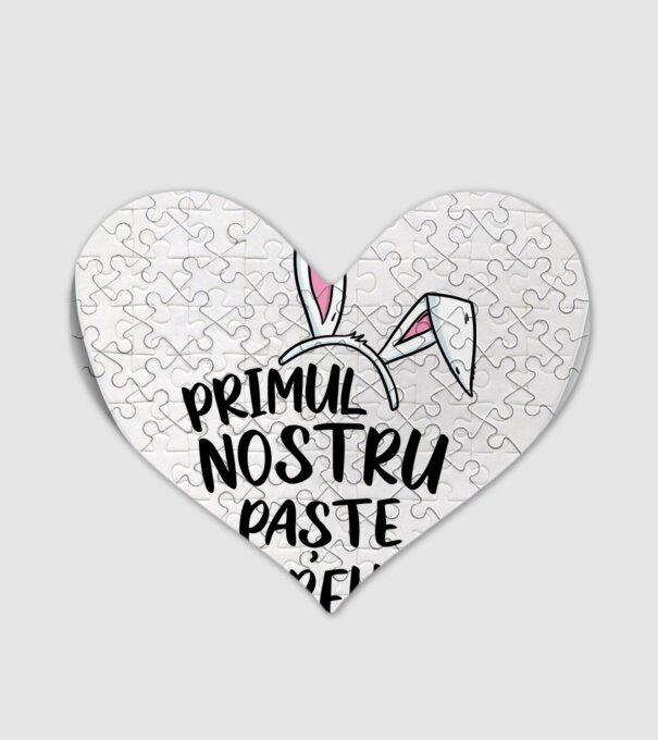 Primul nostru Paște împreună model alb pe tricou