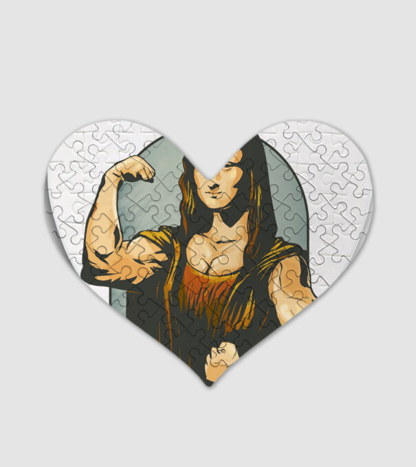 Pumped Mona model alb pe tricou