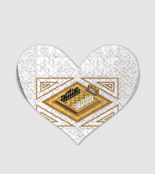 Pused my chess game model alb pe tricou