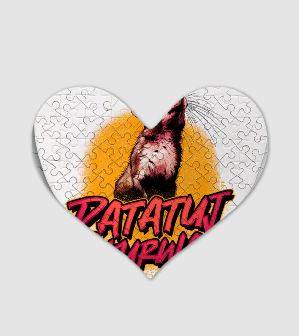Ratatuj kurwa model alb pe tricou