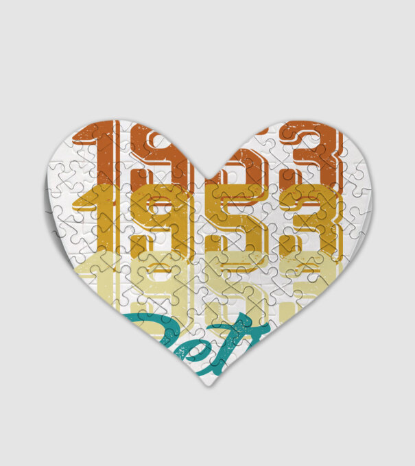 Retro 1953 model alb pe tricou
