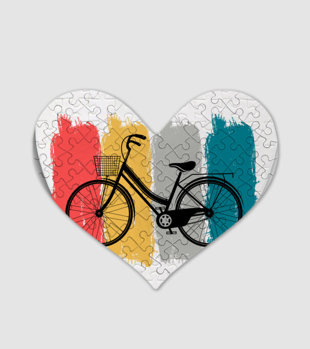 Retro city bike model alb pe tricou