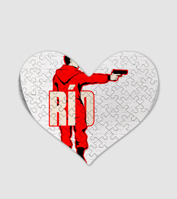 rio la casa de papel model alb pe tricou