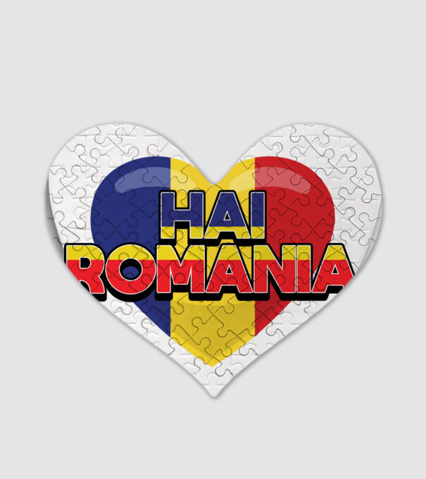 Romania heart model alb pe tricou