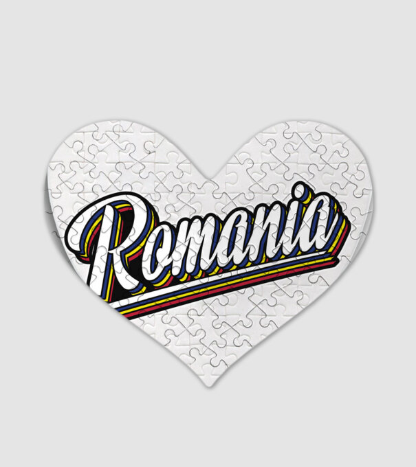 România retro model alb pe tricou