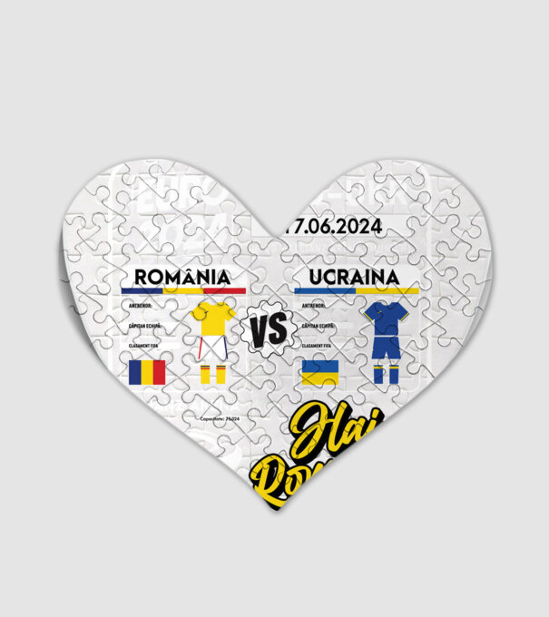ROU-UKR euro 2024 calendar model alb pe tricou