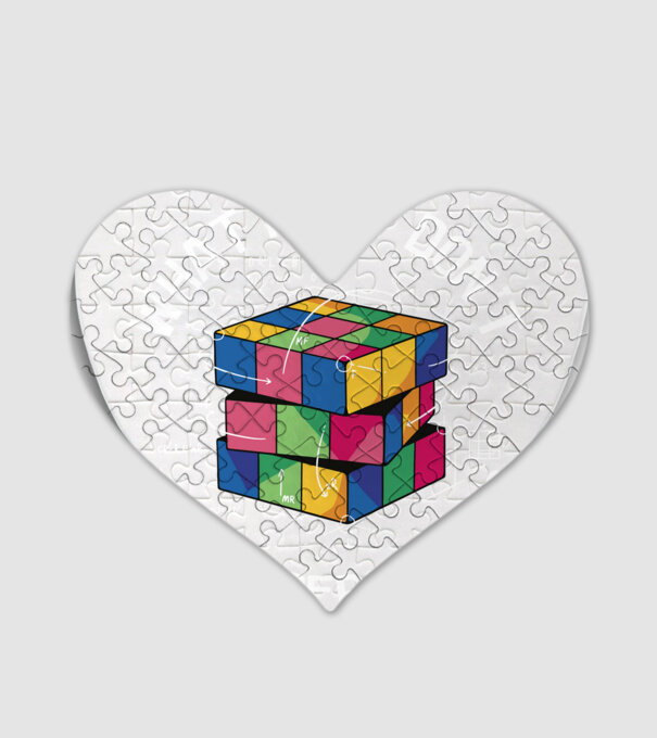 Rubik cube what part model alb pe tricou