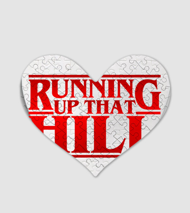 running up that hill model alb pe tricou