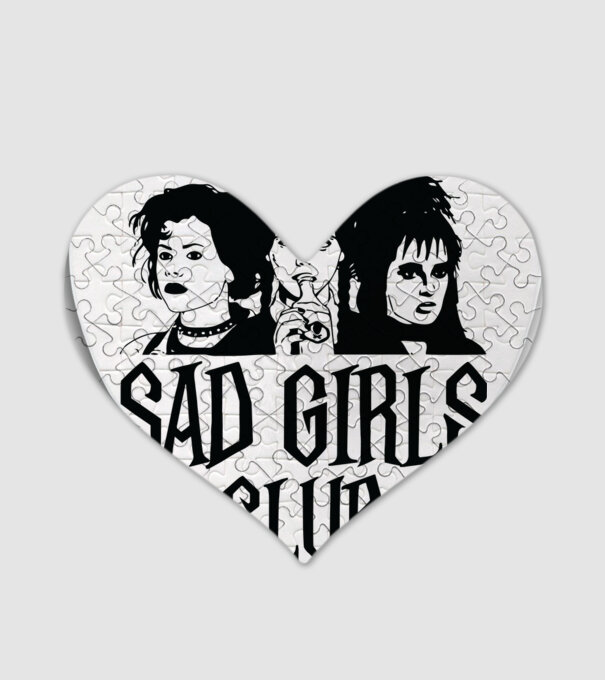 Sad Girls Club model alb pe tricou