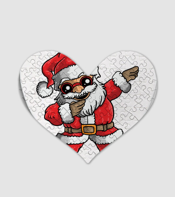 Santa dab model alb pe tricou