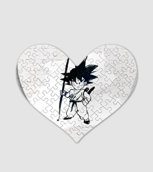 son goku art model alb pe tricou