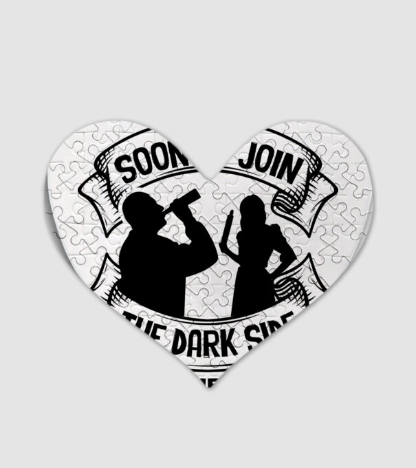 Soon join the dark side model alb pe tricou
