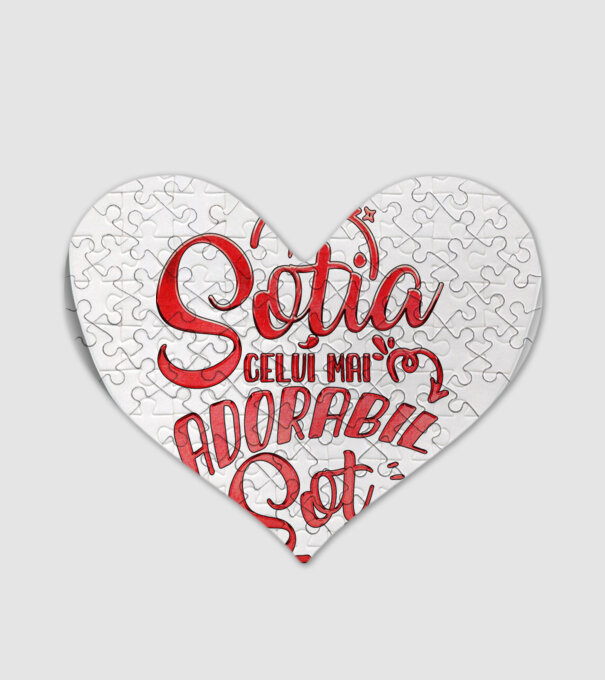 Soția celui mai adorabil soț model alb pe tricou