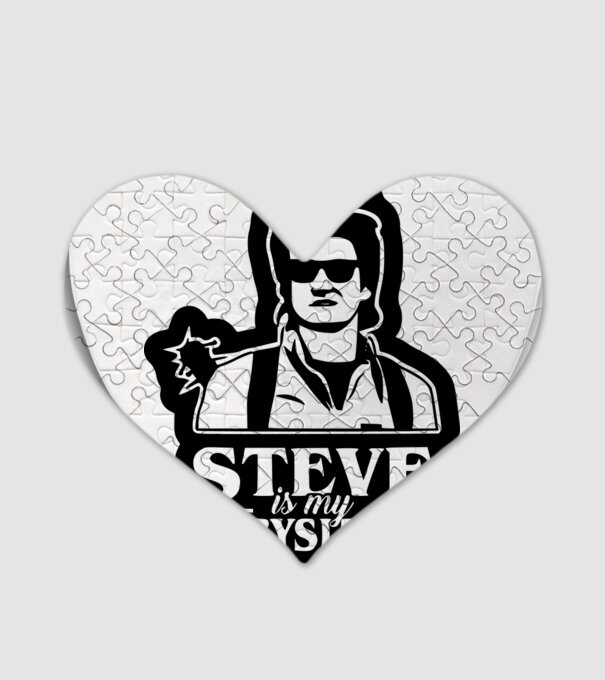 steve is my babysitter model alb pe tricou