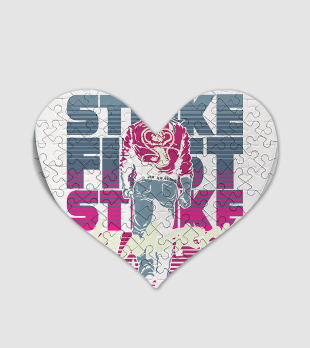 Strike first strike hard neon model alb pe tricou