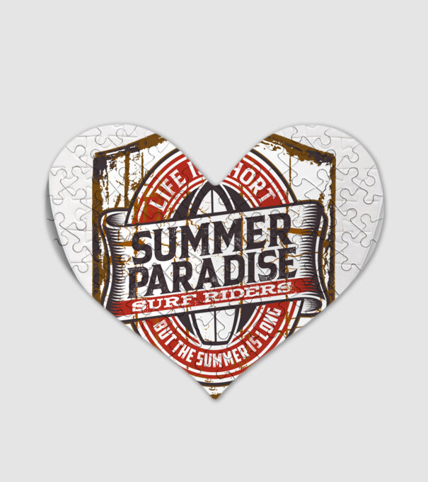 Summer Paradise model alb pe tricou