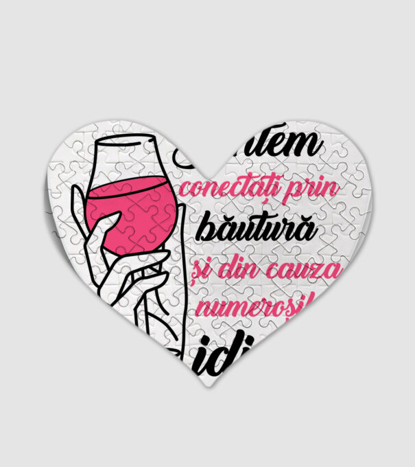 suntem conectați prin băutură și din cauza numeroșilor idioți model alb pe tricou