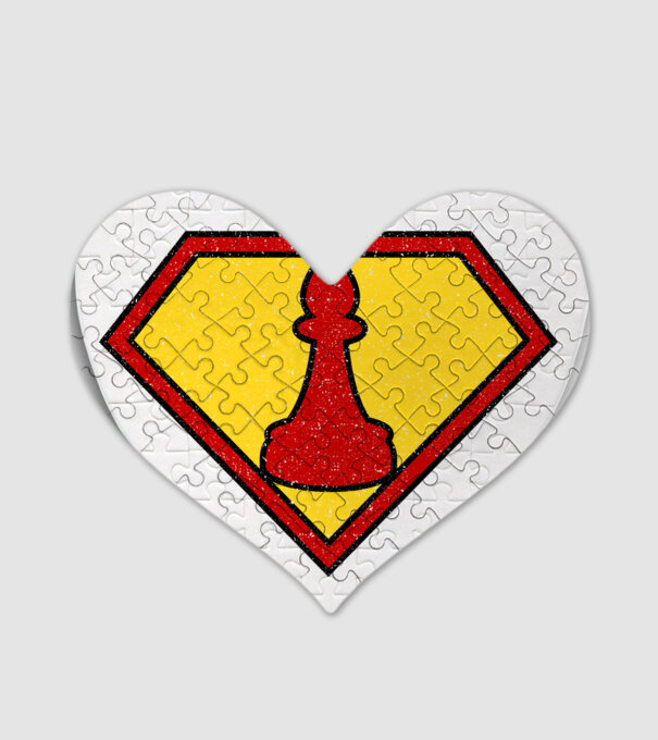 SuperChess alergător de șah model alb pe tricou