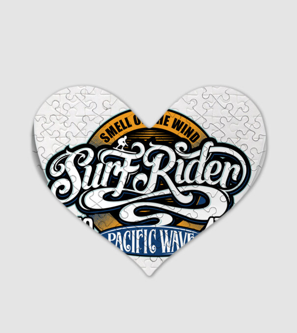 Surf Rider model alb pe tricou