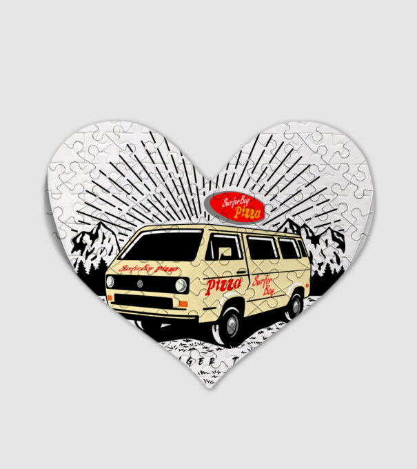 surfer boy pizza bus stranger things model alb pe tricou