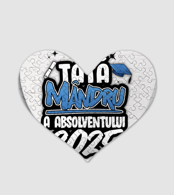 Tată MÂNDRU a absolventului model alb pe tricou