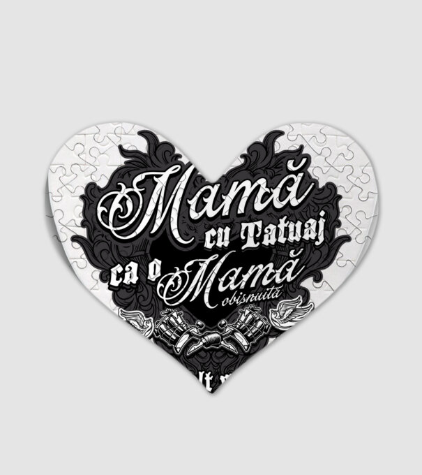 Sunt o mama cu tatuaj, ca o mama obișnuit, dar mult mai cool model alb pe tricou