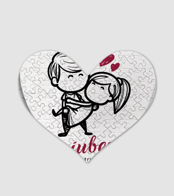 te iubesc! model alb pe tricou