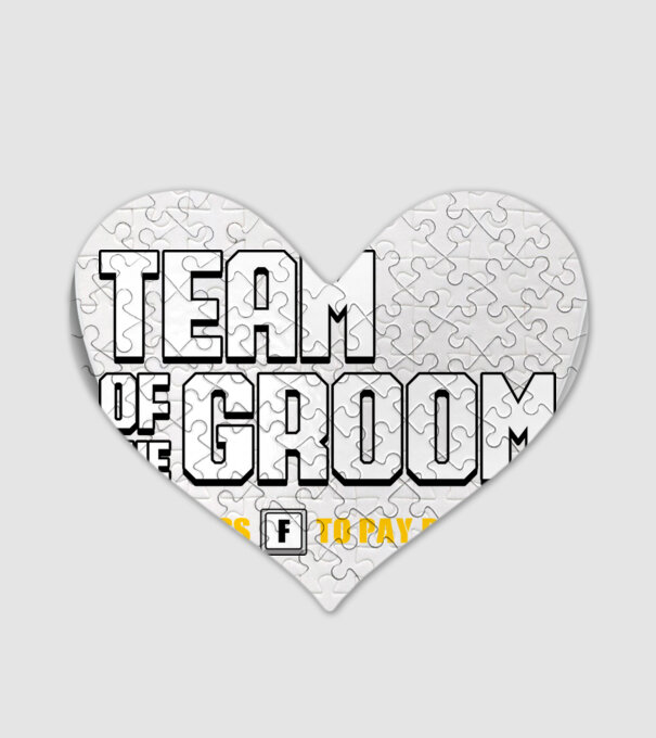 Team of the Groom model alb pe tricou