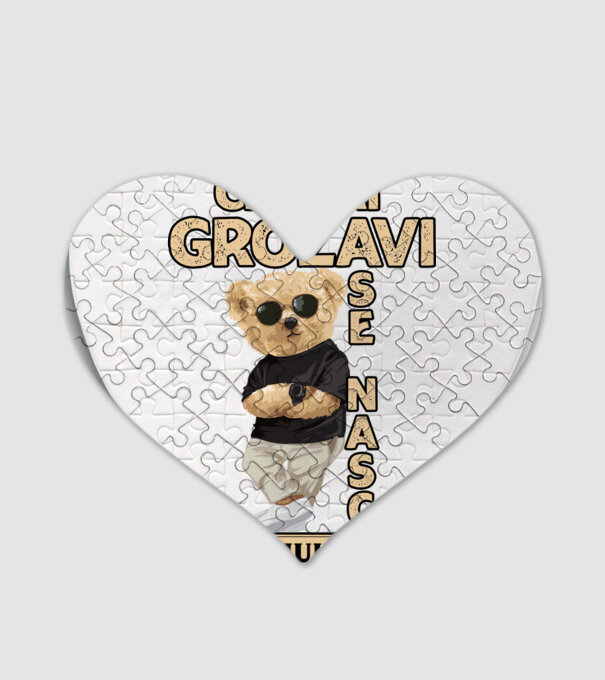 Teddy cel cool iulie model alb pe tricou