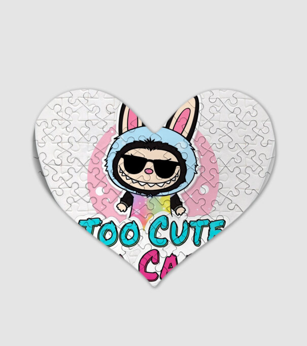 Too cute to care model alb pe tricou