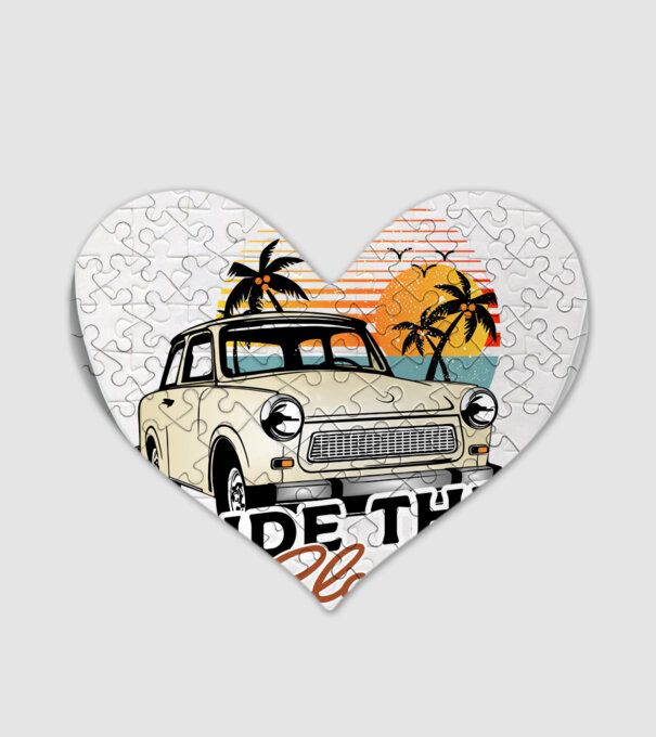 Trabant Ride The Classic model alb pe tricou