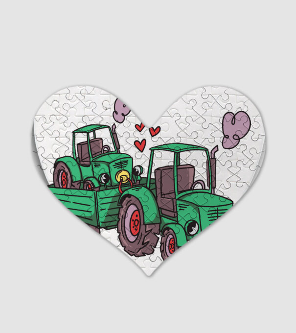 TRACTOR model alb pe tricou