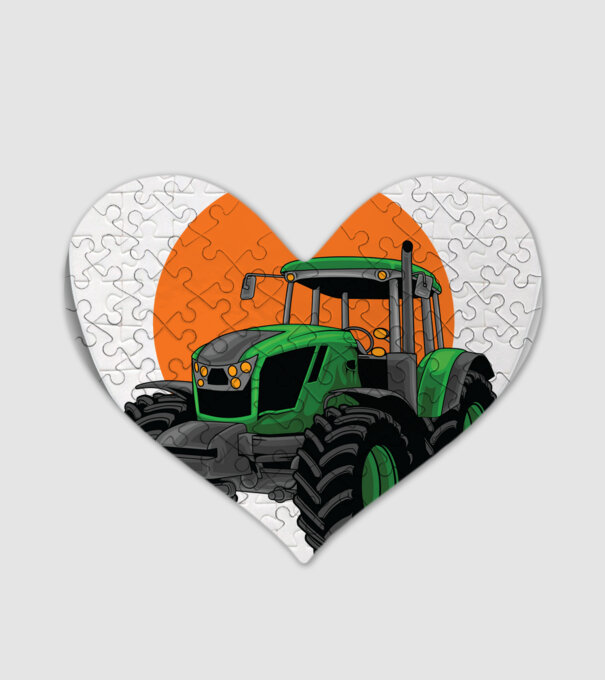 TRACTOR model alb pe tricou
