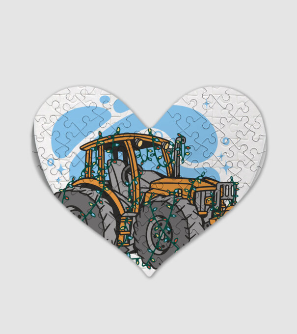 TRACTOR model alb pe tricou