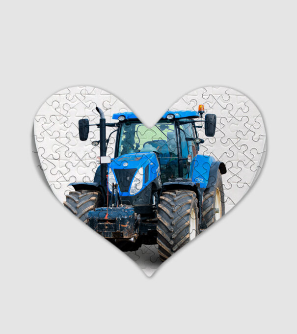 TRACTOR model alb pe tricou