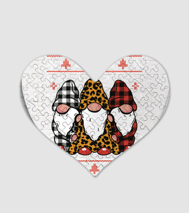 Ugly sweater gnomes model alb pe tricou