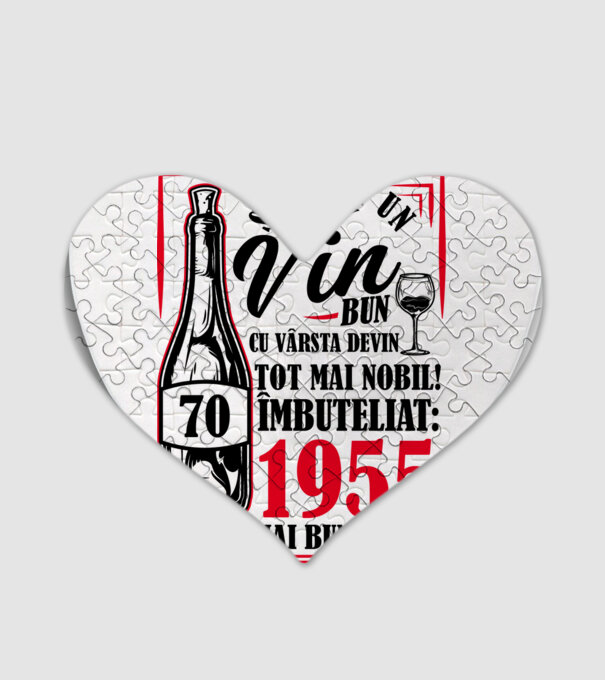 Un Vin Bun 1955 - Alb model alb pe tricou
