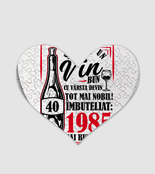 Un Vin Bun 1985 - Alb model alb pe tricou