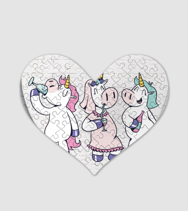 unicorn Bachelorette model alb pe tricou