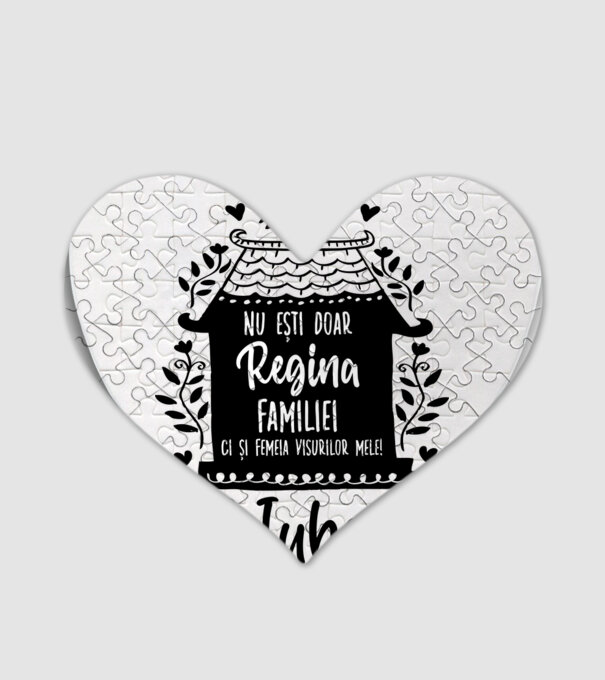 Valentine_nu ești doar regina familiei, ci și femeia visurilor mele model alb pe tricou