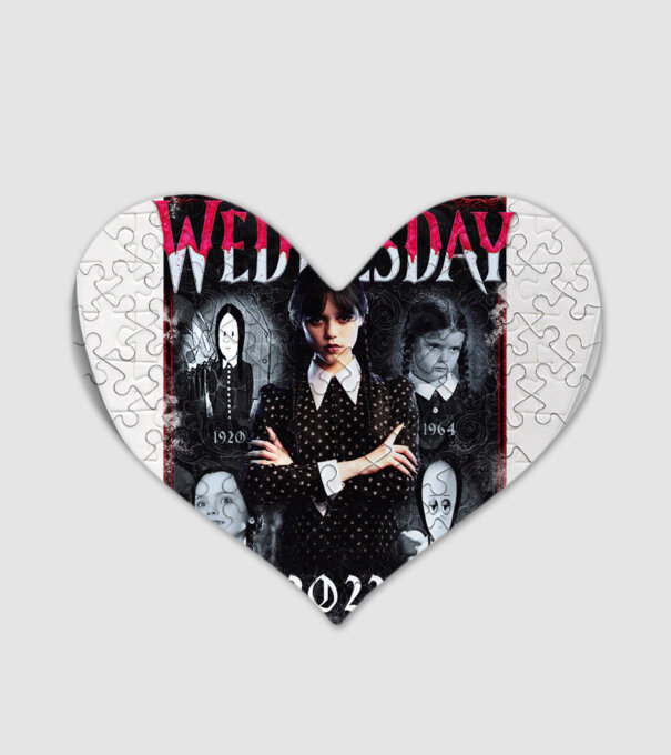 WEDNESDAY multi all time model alb pe tricou
