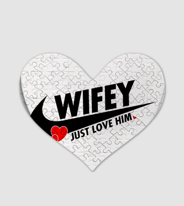 Wifey Just love him model alb pe tricou