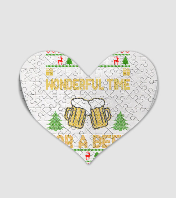 Wonderful time for a beer model alb pe tricou