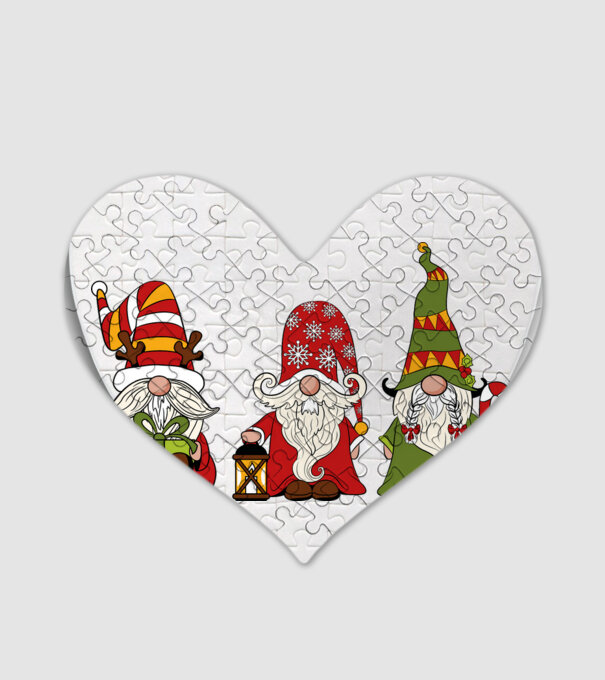 Xmas gnomes 2 model alb pe tricou