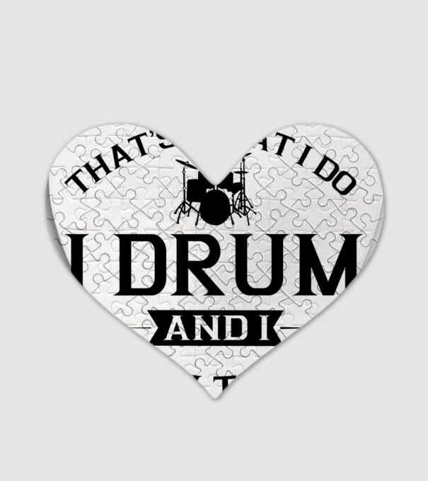 I drum I drink and I know things model alb pe tricou