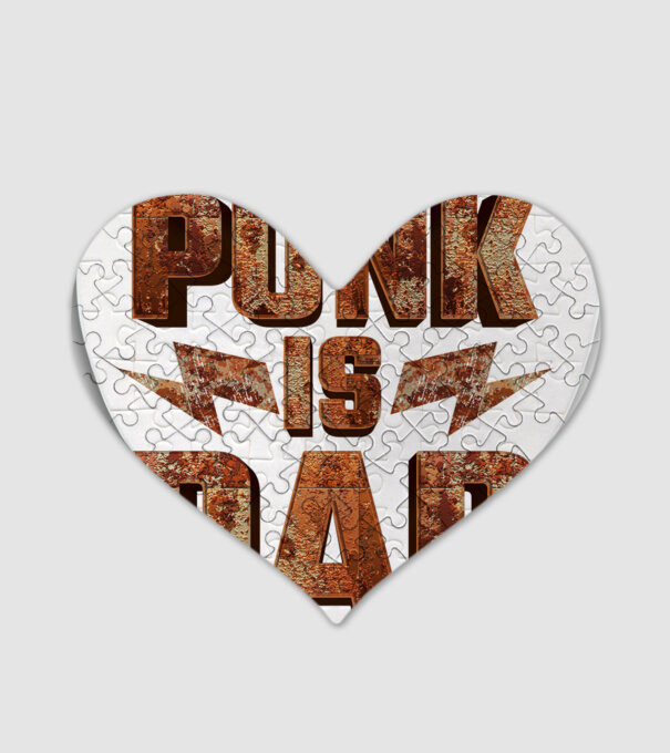 PUNK IS DAD model alb pe tricou