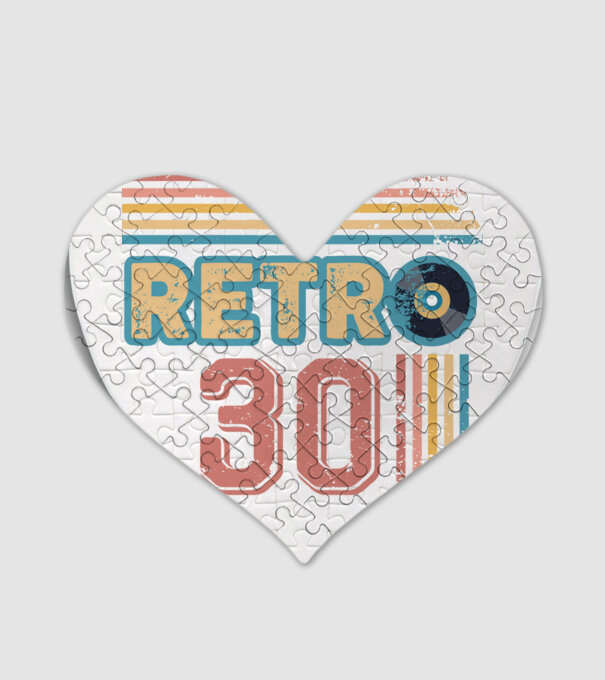 Retro 30 Birthday model alb pe tricou