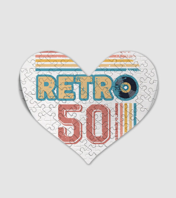 Retro 50 Birthday model alb pe tricou